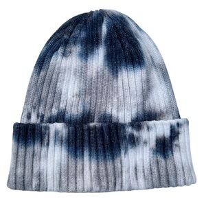 Sonoma Tie-Dye Ribbed Beanie in Gray and Blue For Women’s And Men’s Winter Cap